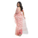 Muslin Silk Saree With All Over Contrast Color Thread Weaving Jamdani Work (KR2213)